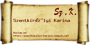 Szentkirályi Karina névjegykártya